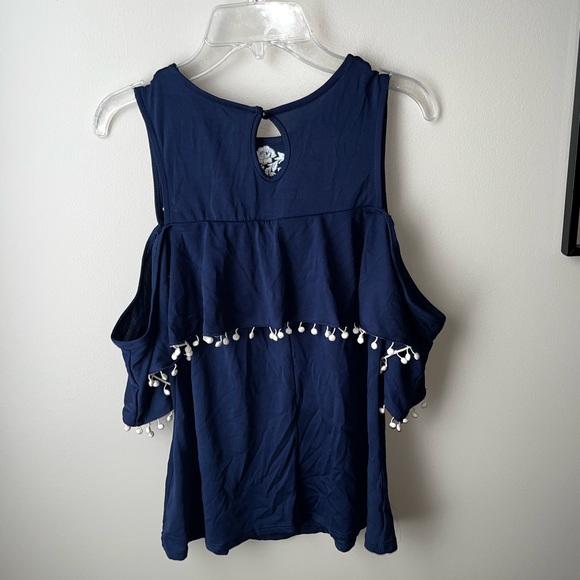 Francesca’s Blue and White Blouse Size Small - Picture 2 of 4